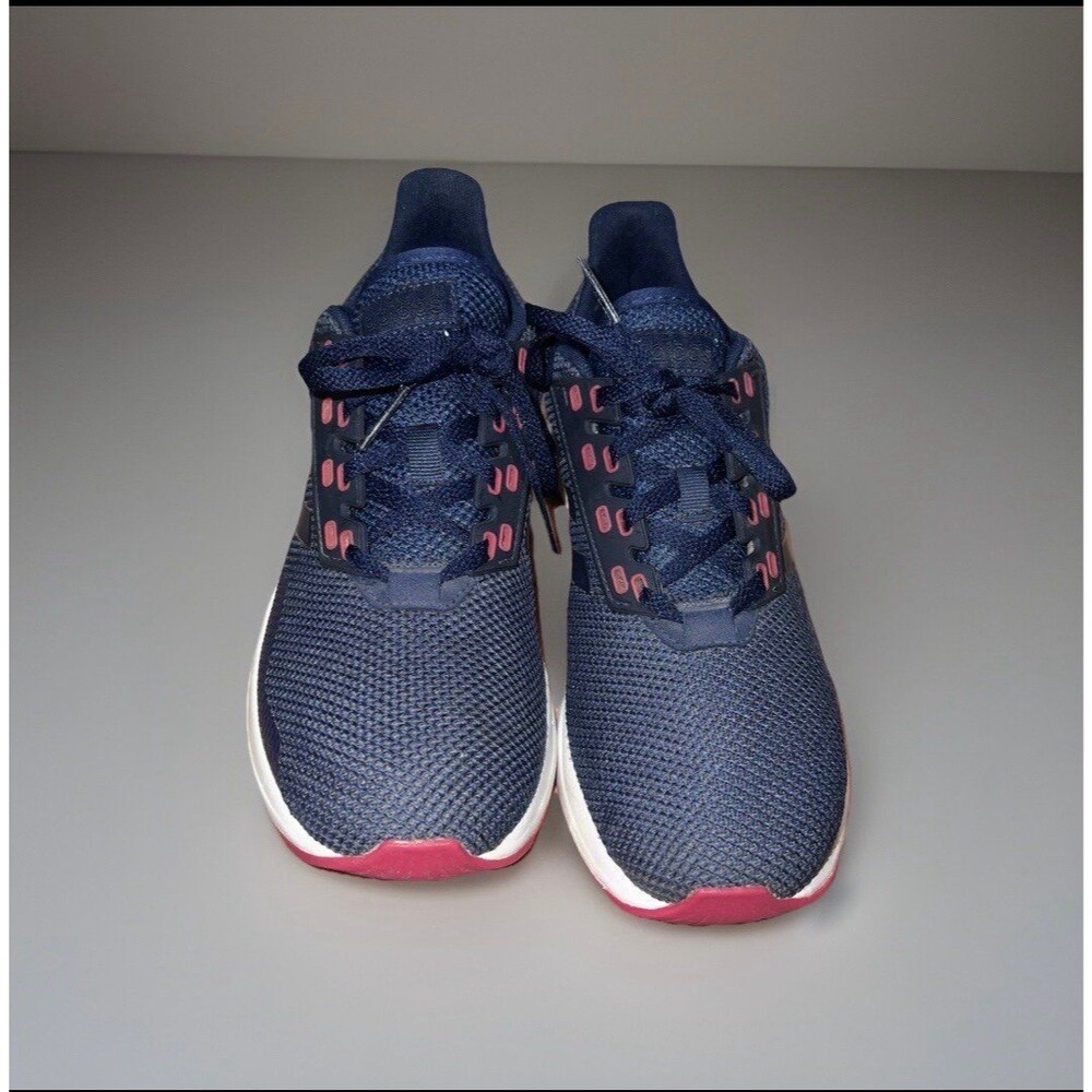 adidas Duramo Running Shoes Navy Blue Pink Lightweight Trainers